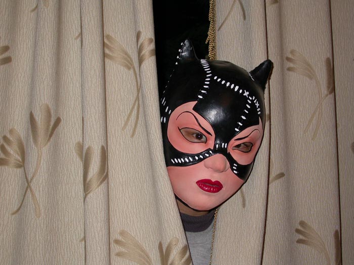 Latex Rubber Catsuit Costume Fetish Cat Woman Mask Hood Ebay