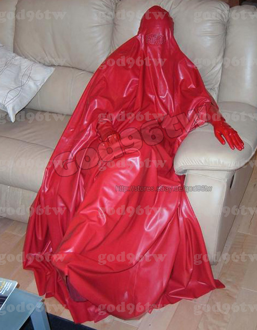 100% Latex Gummi Burka/Burqua/Catsuit/Ganzanzug/Kostüm  