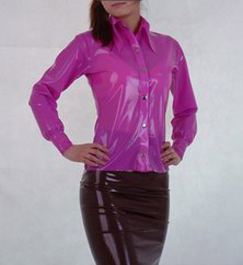 100% Latex Rubber Gummi Shirt Hemd Catsuit Ganzanzug  