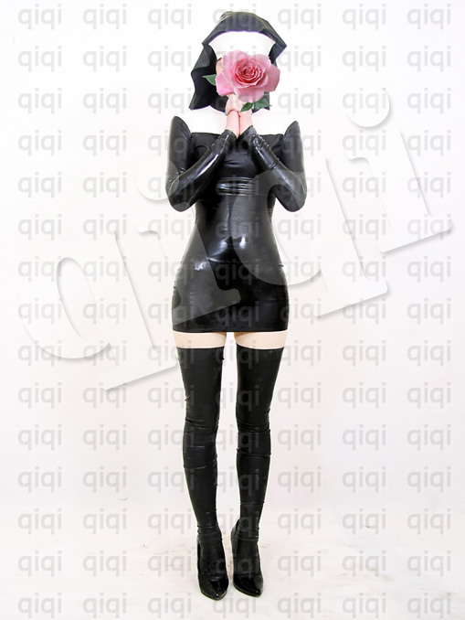 Latex (rubber) Nun Dress  0.45mm catsuit (gummi) suit  