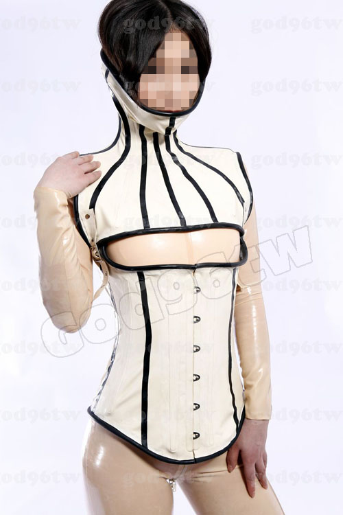 100% Latex Gummi Corset Halskorsett/Halscorsag​e 0.8mm  