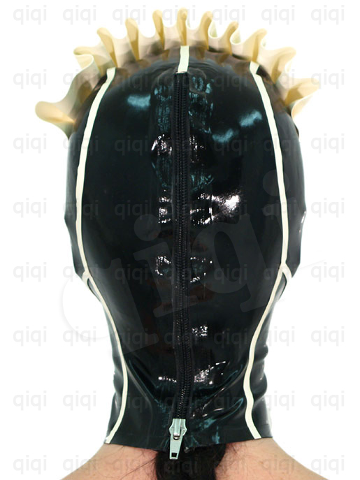 Latex Rubber/hood/costume/catsuit/Servant Hi Collar  